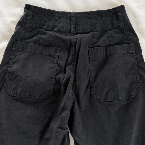 Maeve The Collette High Rise Cropped Wide Leg Pant Black 26 Anthropologie - Picture 8 of 16